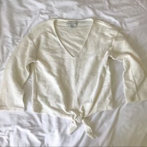 Madewell Cream Tie Up Shirt